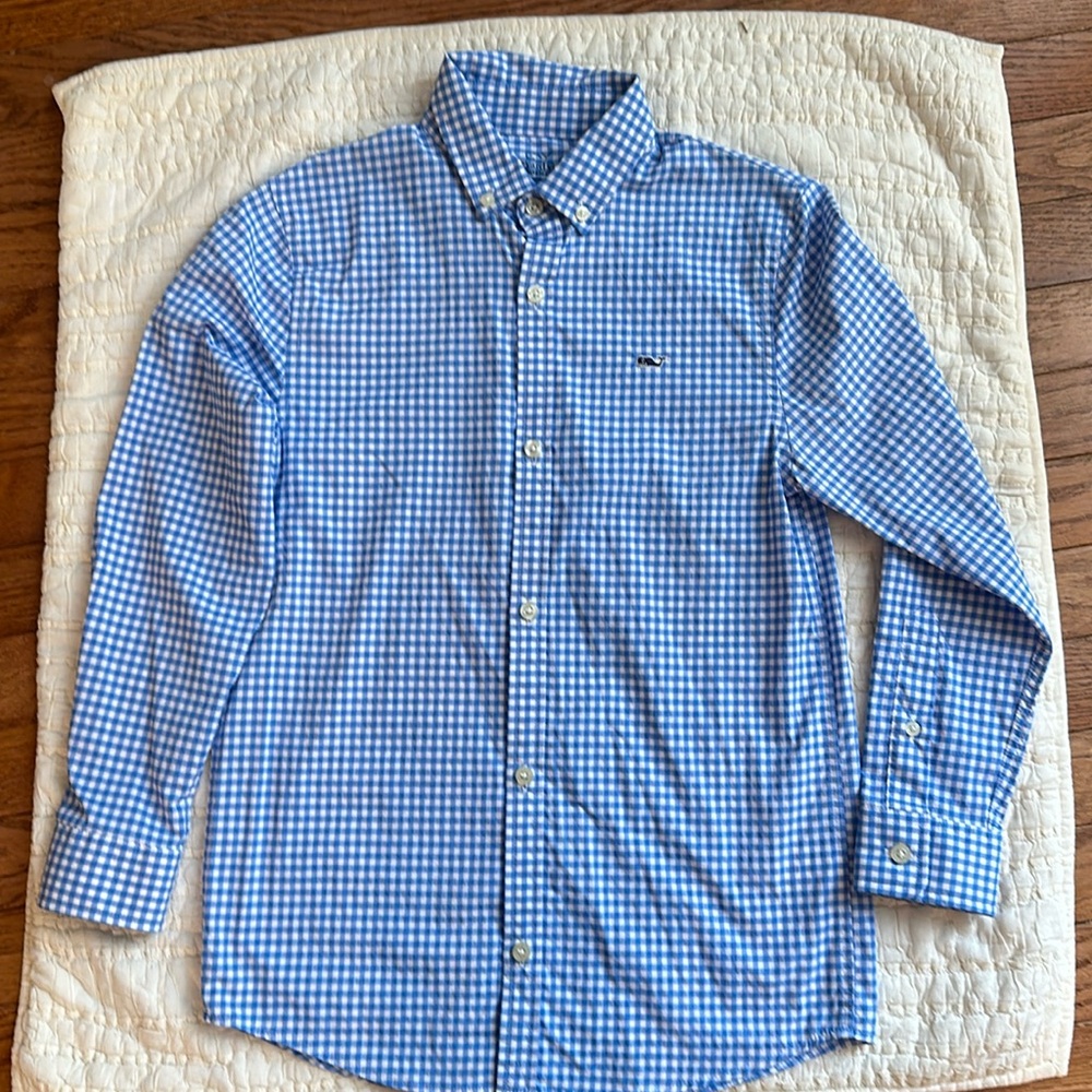 Worn 1x Vineyard Vines Performance Button Down Gingham Shirt